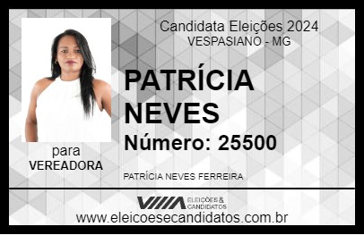 Candidato PATRÍCIA NEVES 2024 - VESPASIANO - Eleições