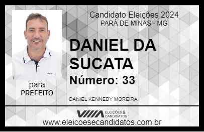 Candidato DANIEL DA SUCATA 2024 - PARÁ DE MINAS - Eleições