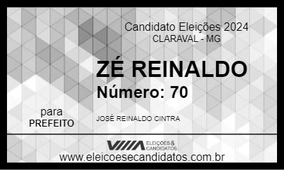 Candidato ZÉ REINALDO 2024 - CLARAVAL - Eleições