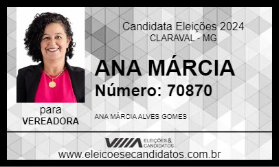 Candidato ANA MÁRCIA 2024 - CLARAVAL - Eleições