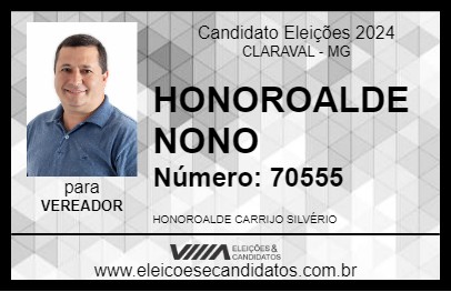 Candidato HONOROALDE NONO 2024 - CLARAVAL - Eleições