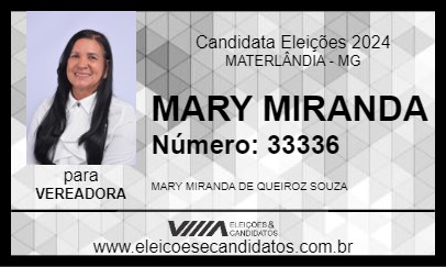 Candidato MARY MIRANDA 2024 - MATERLÂNDIA - Eleições