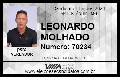 Candidato LEONARDO MOLHADO 2024 - MATERLÂNDIA - Eleições