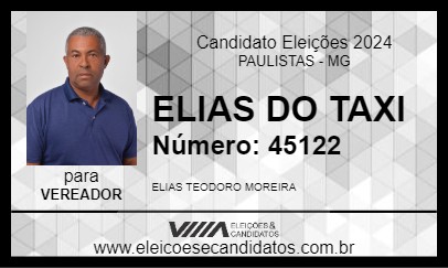 Candidato ELIAS DO TAXI 2024 - PAULISTAS - Eleições