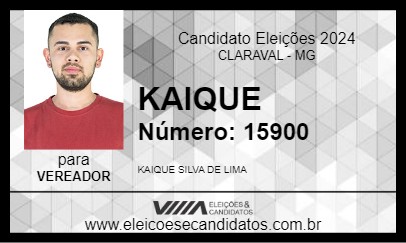 Candidato KAIQUE 2024 - CLARAVAL - Eleições