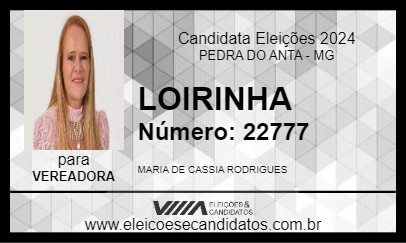 Candidato LOIRINHA 2024 - PEDRA DO ANTA - Eleições