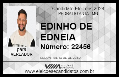 Candidato EDINHO DE EDNEIA 2024 - PEDRA DO ANTA - Eleições