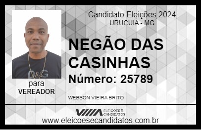 Candidato NEGÃO DAS CASINHAS 2024 - URUCUIA - Eleições