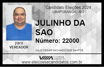 Candidato JULINHO DA SAO 2024 - UBAPORANGA - Eleições