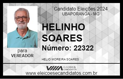 Candidato HELINHO SOARES 2024 - UBAPORANGA - Eleições