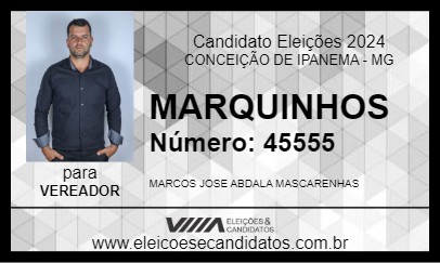 Candidato MARQUINHOS 2024 - CONCEIÇÃO DE IPANEMA - Eleições