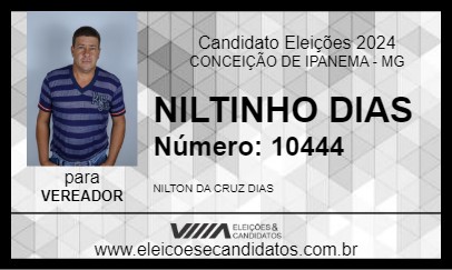 Candidato NILTINHO DIAS 2024 - CONCEIÇÃO DE IPANEMA - Eleições