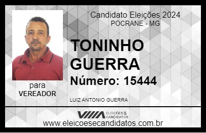 Candidato TONINHO GUERRA 2024 - POCRANE - Eleições