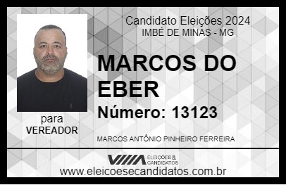 Candidato MARCOS DO EBER 2024 - IMBÉ DE MINAS - Eleições