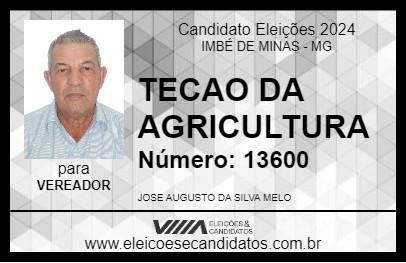 Candidato TECAO DA AGRICULTURA 2024 - IMBÉ DE MINAS - Eleições