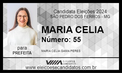 Candidato MARIA CELIA 2024 - SÃO PEDRO DOS FERROS - Eleições