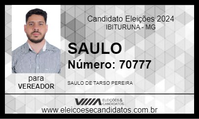 Candidato SAULO 2024 - IBITURUNA - Eleições