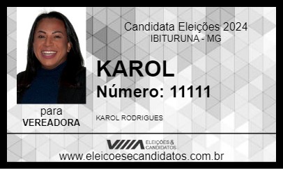 Candidato KAROL 2024 - IBITURUNA - Eleições