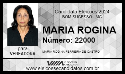 Candidato MARIA  ROGINA 2024 - BOM SUCESSO - Eleições