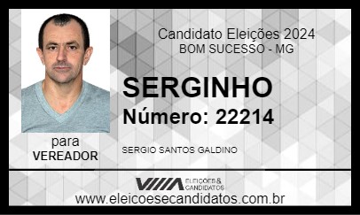 Candidato SERGINHO 2024 - BOM SUCESSO - Eleições