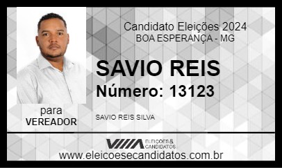 Candidato SAVIO REIS 2024 - BOA ESPERANÇA - Eleições