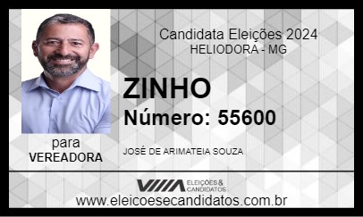 Candidato ZINHO 2024 - HELIODORA - Eleições