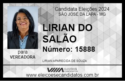 Candidato LIRIAN DO SALÃO 2024 - SÃO JOSÉ DA LAPA - Eleições