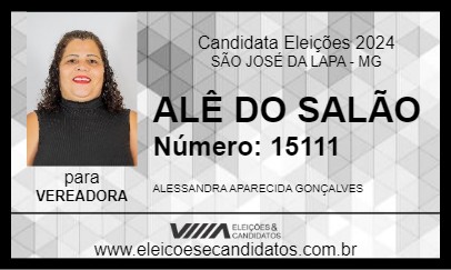 Candidato ALÊ DO SALÃO 2024 - SÃO JOSÉ DA LAPA - Eleições