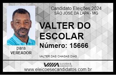 Candidato VALTER DO ESCOLAR 2024 - SÃO JOSÉ DA LAPA - Eleições