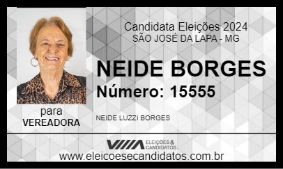 Candidato NEIDE BORGES 2024 - SÃO JOSÉ DA LAPA - Eleições