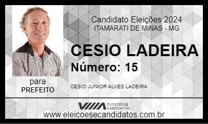 Candidato CESIO LADEIRA 2024 - ITAMARATI DE MINAS - Eleições