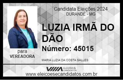 Candidato LUZIA IRMÃ DO DÃO 2024 - DURANDÉ - Eleições