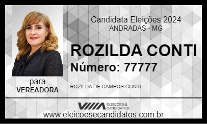 Candidato ROZILDA CONTI 2024 - ANDRADAS - Eleições