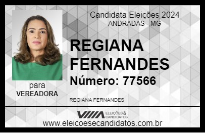 Candidato REGIANA FERNANDES 2024 - ANDRADAS - Eleições