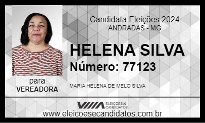 Candidato HELENA SILVA 2024 - ANDRADAS - Eleições