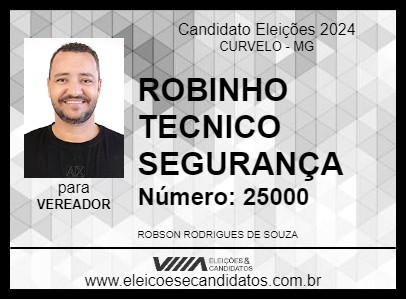 Candidato ROBINHO TECNICO SEGURANÇA 2024 - CURVELO - Eleições