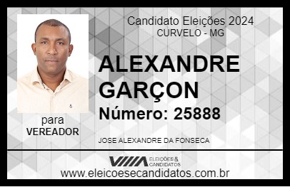 Candidato ALEXANDRE GARÇON 2024 - CURVELO - Eleições