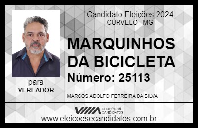 Candidato MARQUINHOS DA BICICLETA 2024 - CURVELO - Eleições