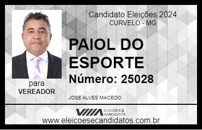 Candidato PAIOL DO ESPORTE 2024 - CURVELO - Eleições