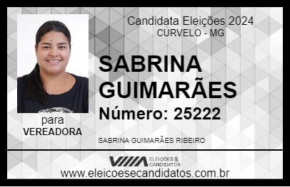 Candidato SABRINA GUIMARÃES 2024 - CURVELO - Eleições