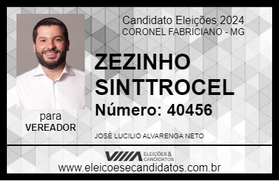 Candidato ZEZINHO SINTTROCEL 2024 - CORONEL FABRICIANO - Eleições