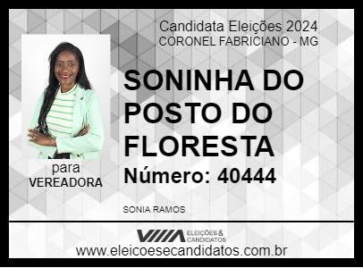 Candidato SONINHA DO POSTO DO FLORESTA 2024 - CORONEL FABRICIANO - Eleições