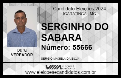 Candidato SERGINHO DO SABARA 2024 - IGARATINGA - Eleições