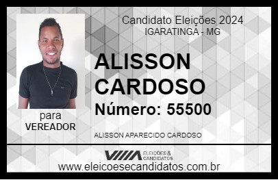 Candidato ALISSON CARDOSO 2024 - IGARATINGA - Eleições