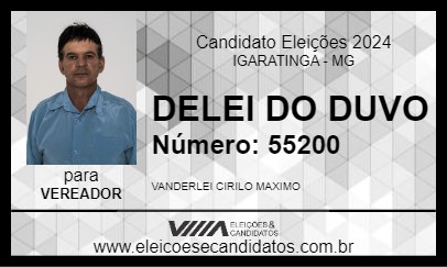 Candidato DELEI DO DUVO 2024 - IGARATINGA - Eleições