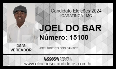 Candidato JOEL DO BAR 2024 - IGARATINGA - Eleições