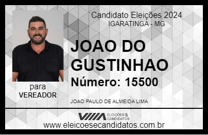 Candidato JOAO DO GUSTINHAO 2024 - IGARATINGA - Eleições