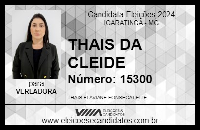 Candidato THAIS DA CLEIDE 2024 - IGARATINGA - Eleições