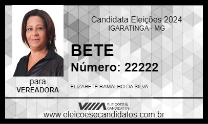 Candidato BETE 2024 - IGARATINGA - Eleições