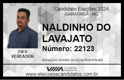 Candidato NALDINHO DO LAVAJATO 2024 - IGARATINGA - Eleições